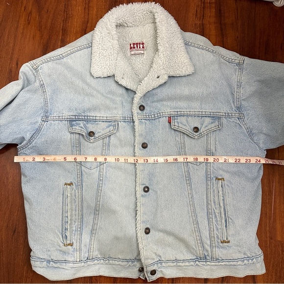 Vintage Levis Denim Sherpa Lined Jacket San Fran Size XL - Picture 9 of 13